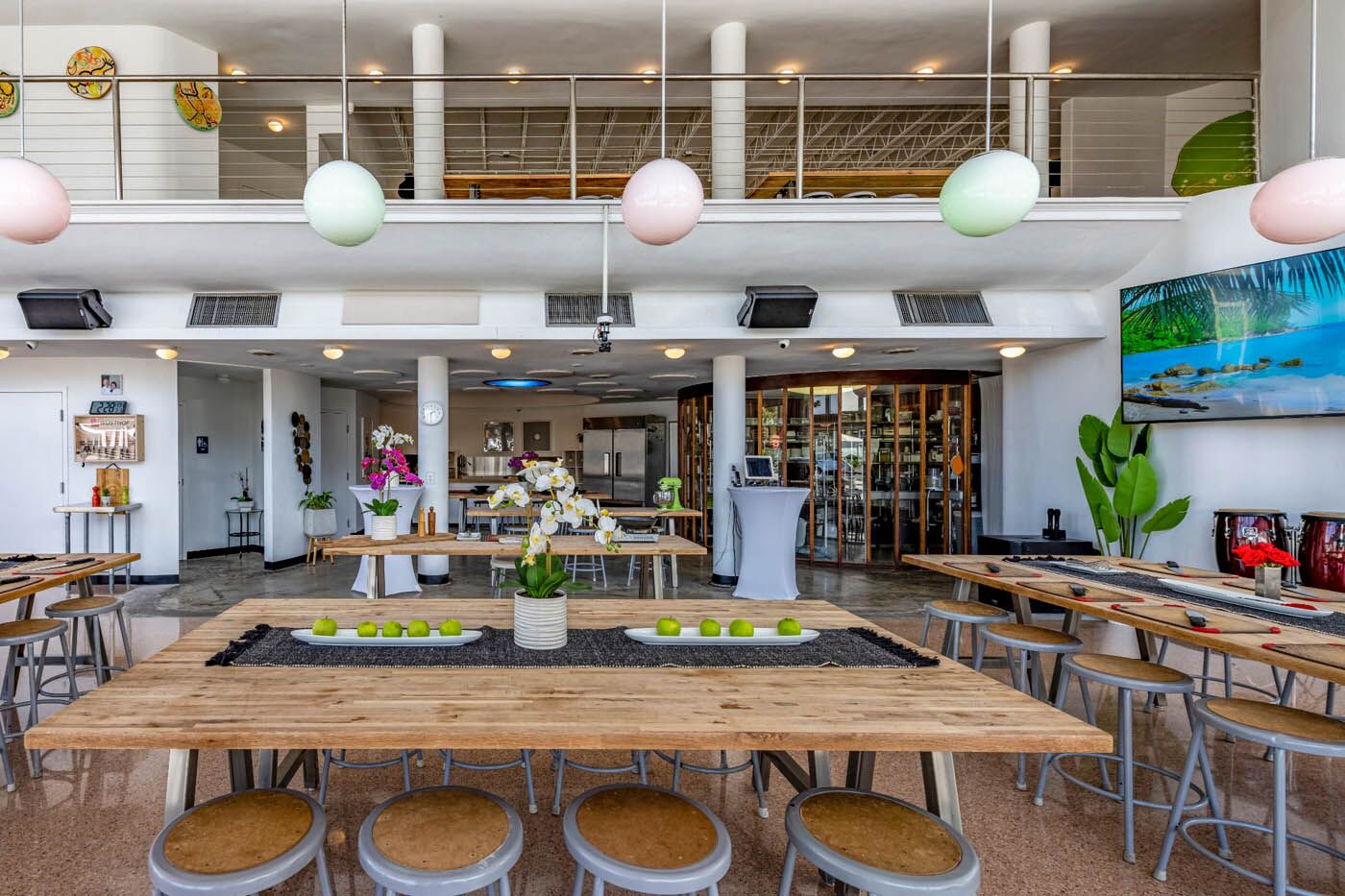The Real Food Academy cooking tables, contact us today to book an event.