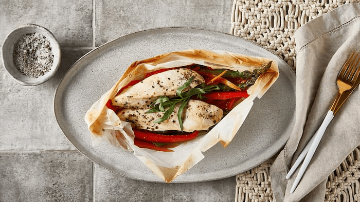 The Real Food Academy Miami chicken in papillote recipe.