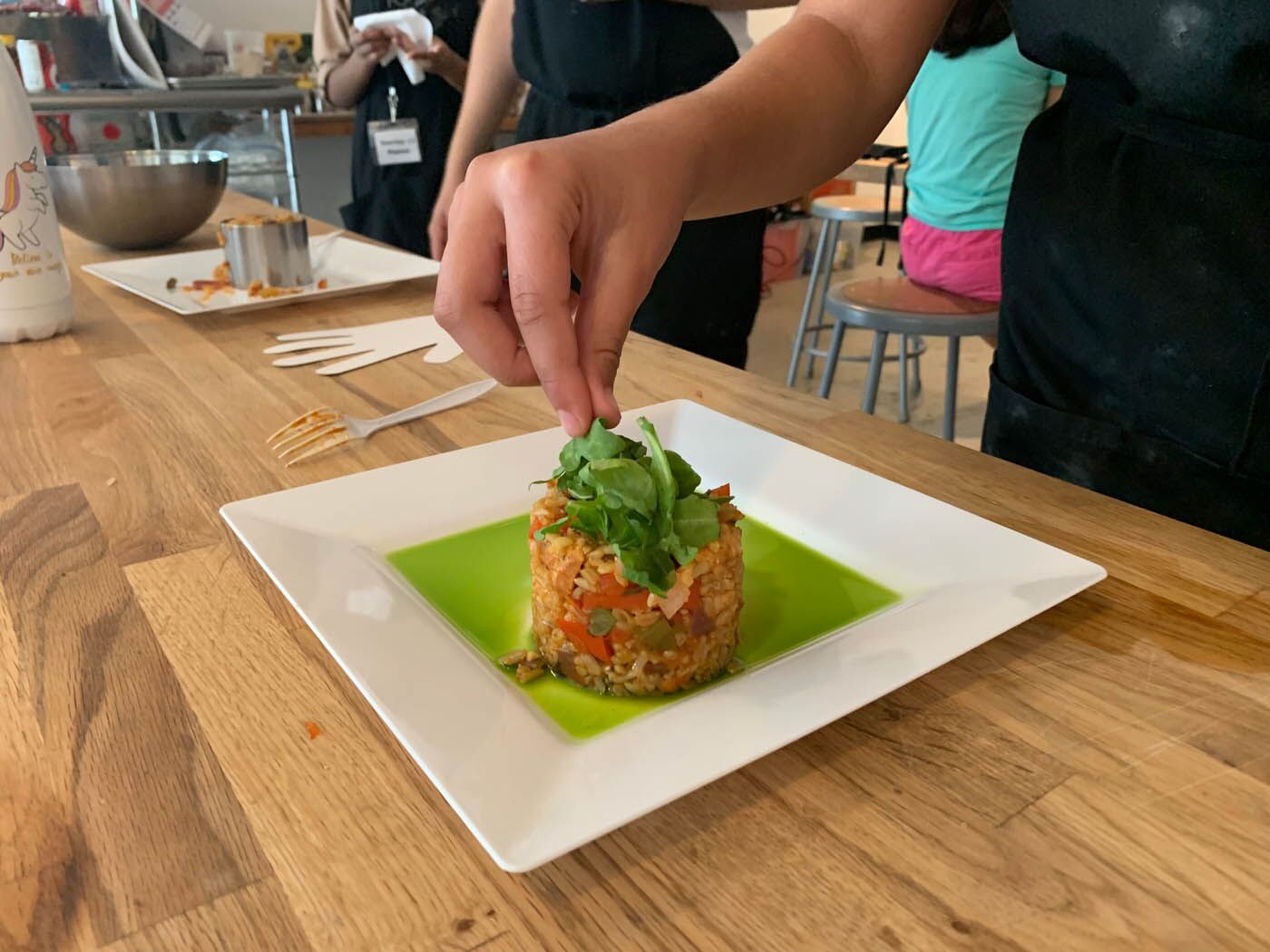 A beautifully plated recipe made from real, delicious ingredients at a The Real Food Academy cooking camp.