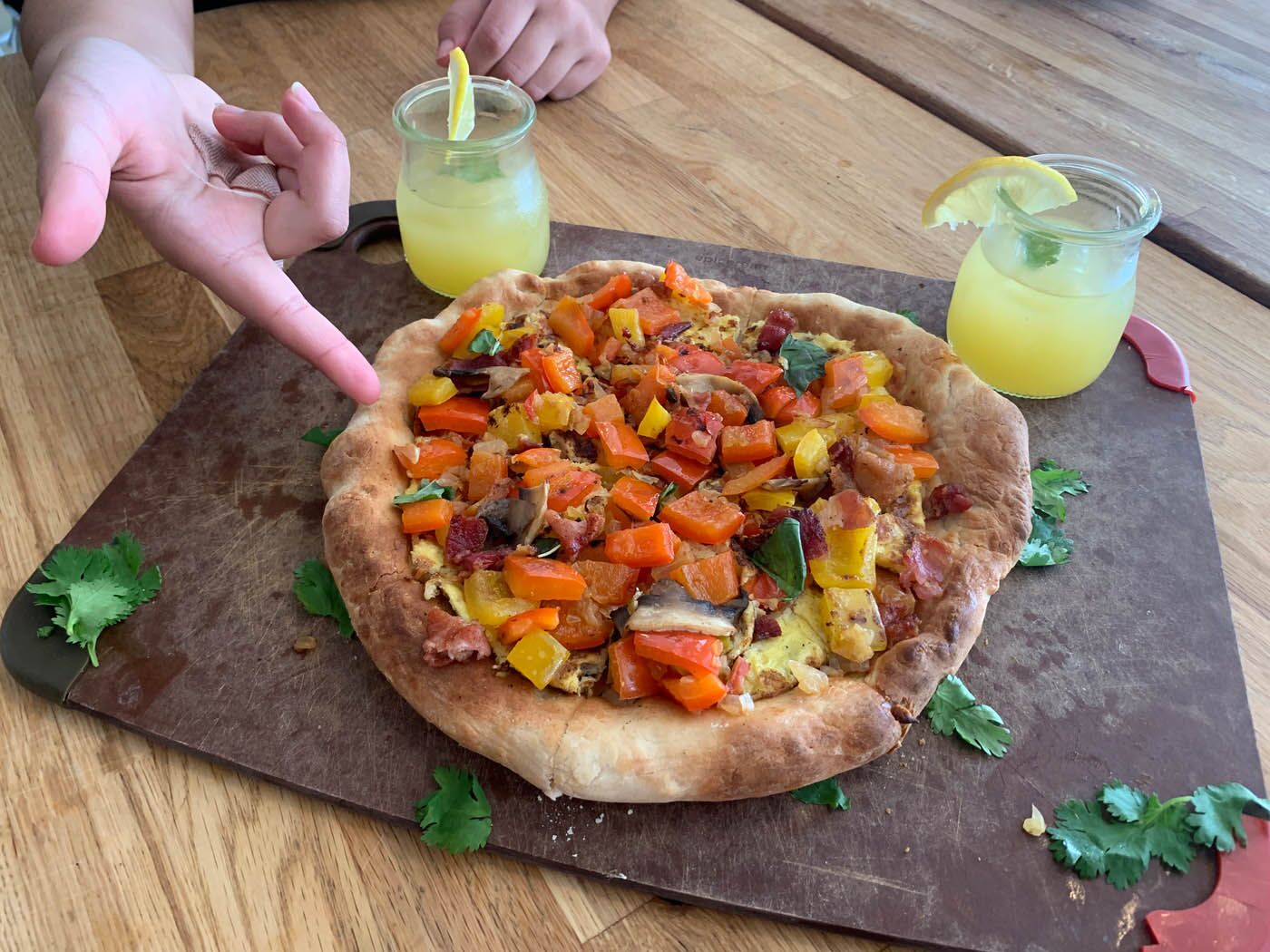 A pizza made from real ingredients at a The Real Food Academy cooking camp.