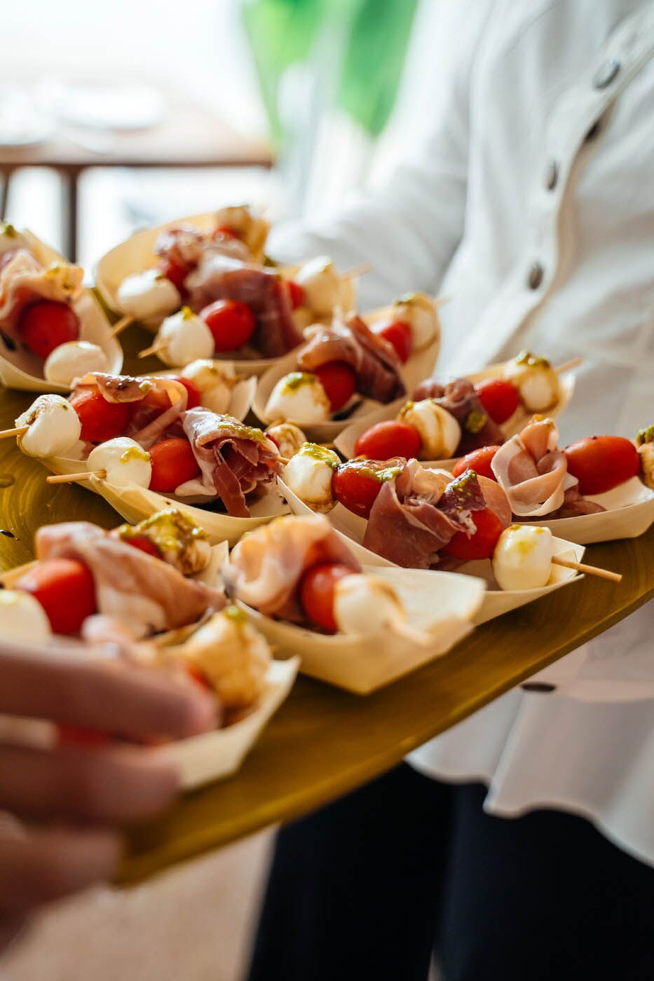 Fresh made appetizers at The Real Food Academy - the best cooking class franchise in Miami.