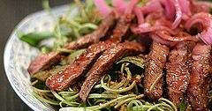 The Real Food Academy Miami Vietnamese beef salad. 