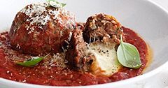 The Real Food Academy Miami fresh meatballs with mozzarella.