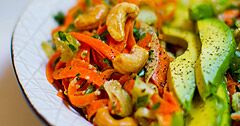 The Real Food Academy Miami spicy smooth salad. 