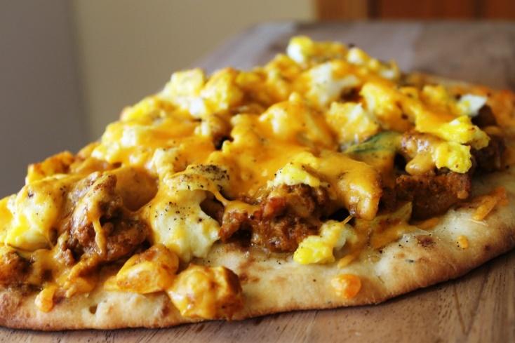 The Real Food Academy Miami flat bread breakfast pizza recipe.