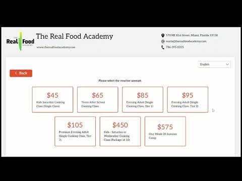 The Real Food Academy gift voucher instructions.