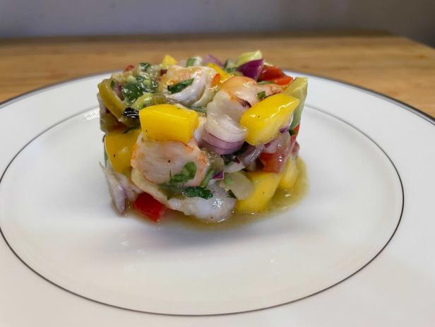 The Real Food Academy Miami mango and shrimp ceviche recipe.