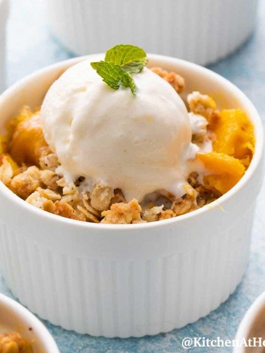 The Real Food Academy Miami's mango cobbler recipe.