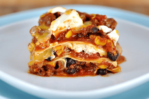 The Real Food Academy Miami mexican lasagna recipe.
