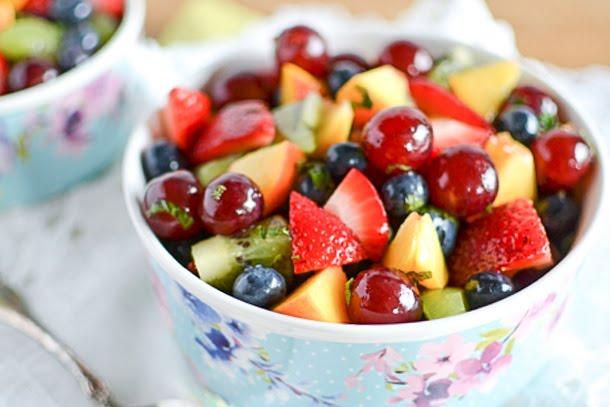 The Real Food Academy Miami's mojito fruit salad recipe.