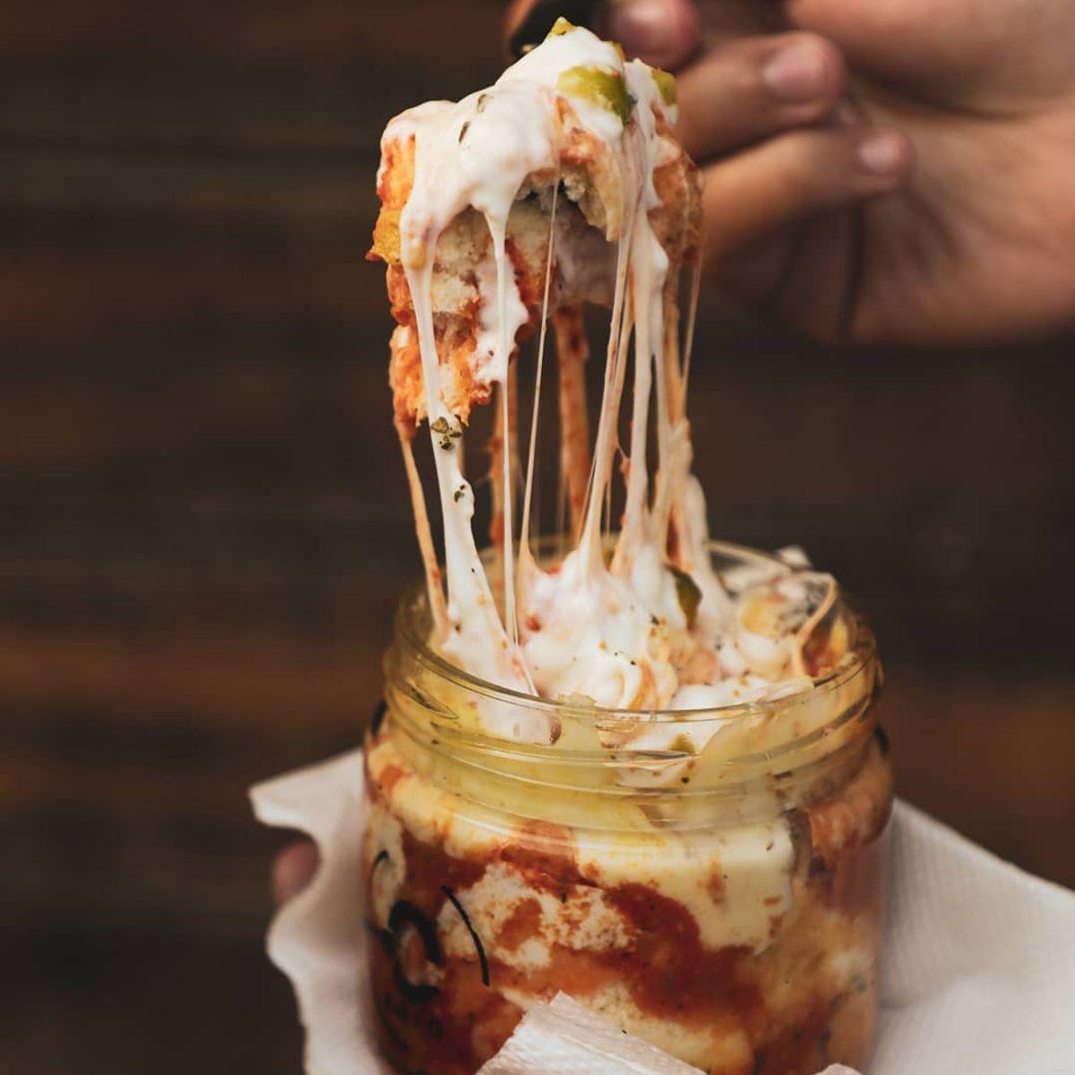The Real Food Academy Miami pizza in a jar recipe.