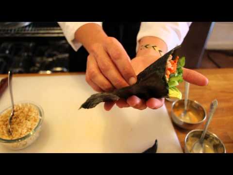 The Real Food Academy temaki hand rolls and spring rolls recipe with chef maria.