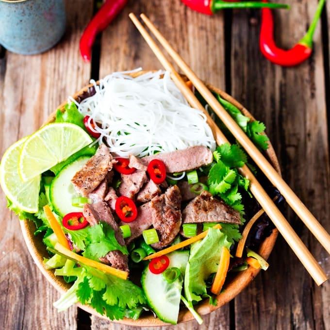 The Real Food Academy Miami's vietnamese beef salad recipe.